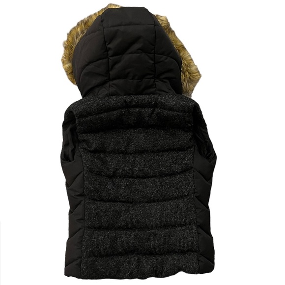 Zara Trafaluc Collection Vest with Removable Faux Fur Hood Lining Women’s Small - Picture 3 of 5